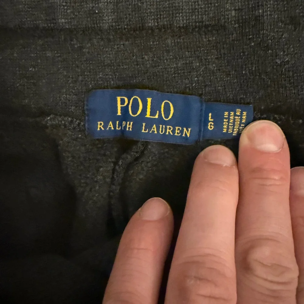 Polo Ralph Lauren Mens Joggers Black Fleece Sweatpants Pony Logo Large